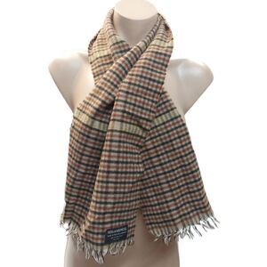 Bert Pulitzer Irish Wool Plaid Unisex 100% Lambswool Scarf